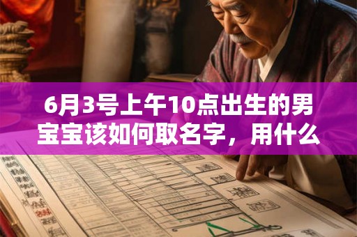 6月3号上午10点出生的男宝宝该如何取名字,用什么字好 6月3号上午10点出生的男宝宝该如何取名字,用什么字好