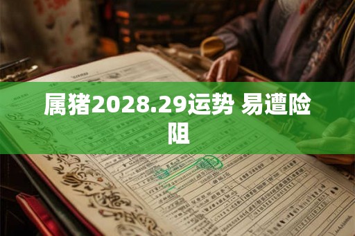 属猪2028.29运势 易遭险阻