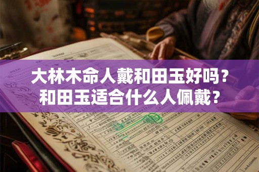 大林木命人戴和田玉好吗？和田玉适合什么人佩戴？