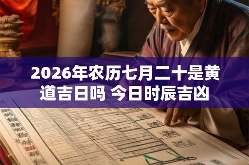 2026年农历七月二十是黄道吉日吗 今日时辰吉凶 2026年农历七月二十是黄道吉日吗 今日时辰吉凶