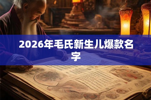 2026年毛氏新生儿爆款名字