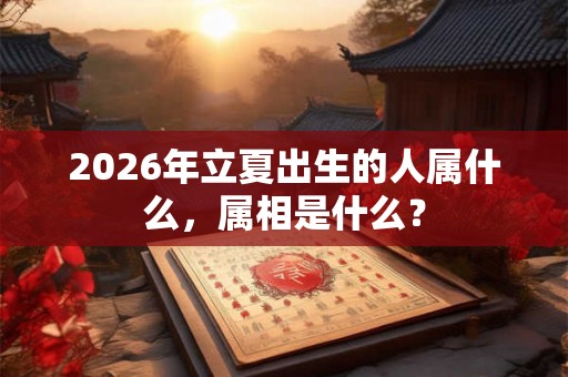2026年立夏出生的人属什么，属相是什么？