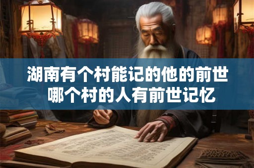 湖南有个村能记的他的前世  哪个村的人有前世记忆