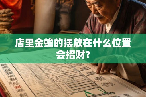 店里金蟾的摆放在什么位置会招财? 店里金蟾的摆放在什么位置会招财?