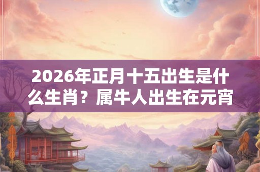 2026年正月十五出生是什么生肖？属牛人出生在元宵节命好不好？