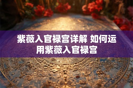 紫薇入官禄宫详解 如何运用紫薇入官禄宫