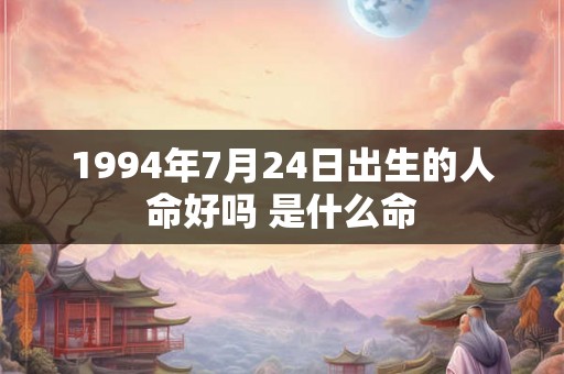 1994年7月24日出生的人命好吗 是什么命
