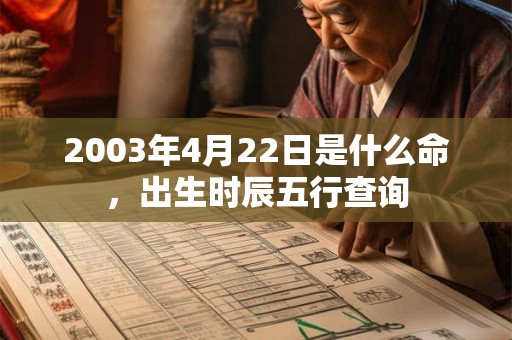 2003年4月22日是什么命，出生时辰五行查询