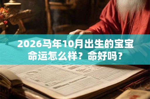 2026马年10月出生的宝宝命运怎么样？命好吗？