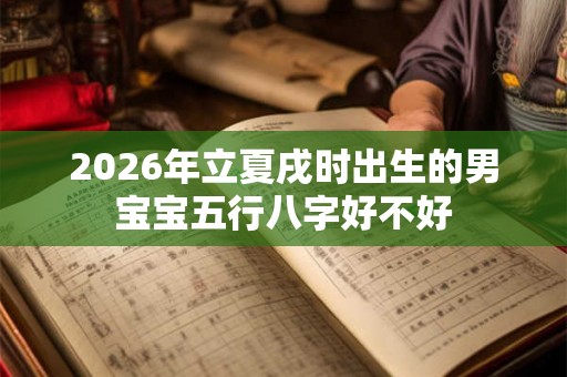 2026年立夏戌时出生的男宝宝五行八字好不好