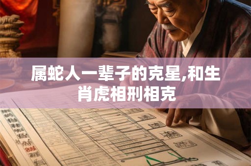 属蛇人一辈子的克星,和生肖虎相刑相克 属蛇人一辈子的克星,和生肖虎相刑相克