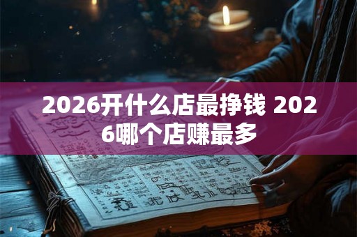 2026开什么店最挣钱 2026哪个店赚最多 2026开什么店最挣钱 2026哪个店赚最多