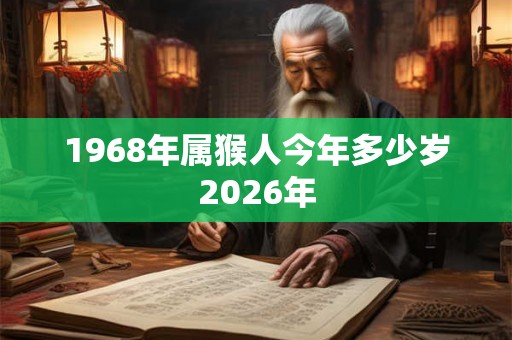 1968年属猴人今年多少岁2026年