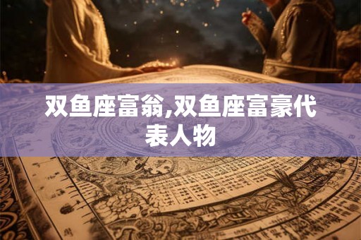 双鱼座富翁,双鱼座富豪代表人物