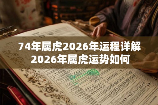 74年属虎2026年运程详解 2026年属虎运势如何 74年属虎2026年运程详解 2026年属虎运势如何
