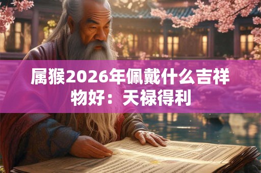 属猴2026年佩戴什么吉祥物好:天禄得利 属猴2026年佩戴什么吉祥物好:天禄得利
