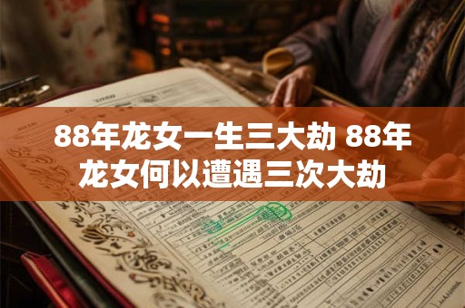 88年龙女一生三大劫 88年龙女何以遭遇三次大劫