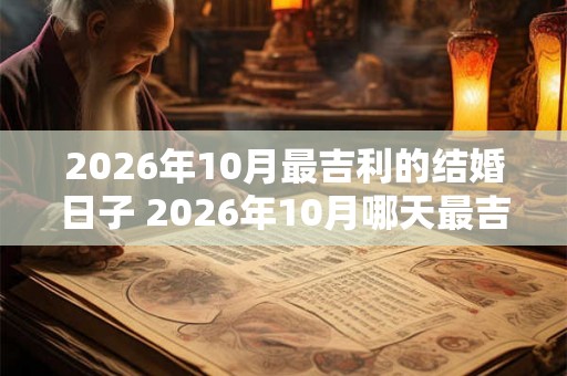 2026年10月最吉利的结婚日子 2026年10月哪天最吉利结婚 2026年10月最吉利的结婚日子 2026年10月哪天最吉利结婚