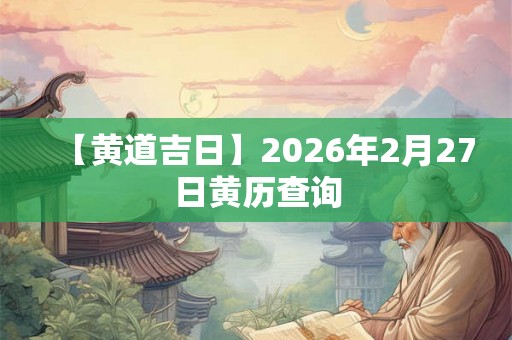 【黄道吉日】2026年2月27日黄历查询