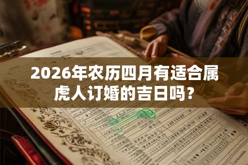 2026年农历四月有适合属虎人订婚的吉日吗？