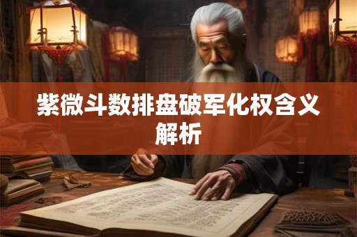 紫微斗数排盘破军化权含义解析