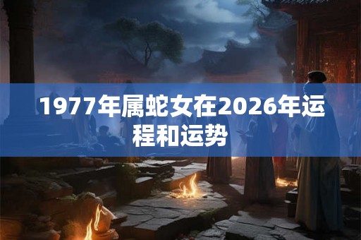 1977年属蛇女在2026年运程和运势