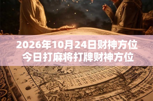 2026年10月24日财神方位 今日打麻将打牌财神方位