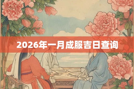 2026年一月成服吉日查询 2026年一月成服吉日查询