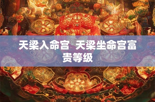 天梁入命宫  天梁坐命宫富贵等级