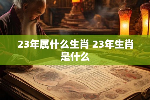 23年属什么生肖 23年生肖是什么