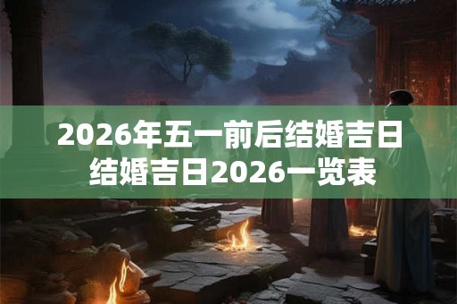 2026年五一前后结婚吉日 结婚吉日2026一览表