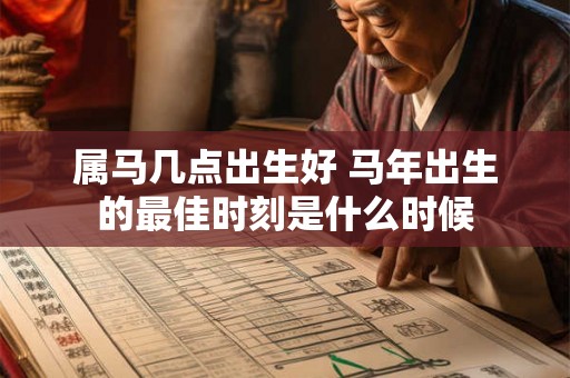 属马几点出生好 马年出生的最佳时刻是什么时候