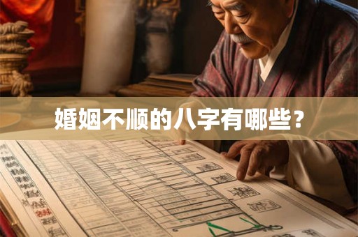 婚姻不顺的八字有哪些？