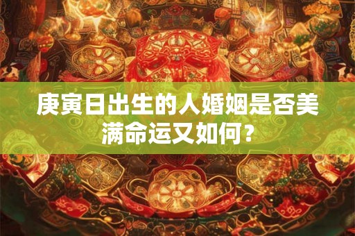 庚寅日出生的人婚姻是否美满命运又如何？