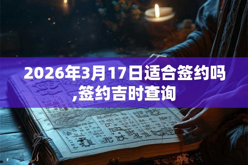 2026年3月17日适合签约吗,签约吉时查询