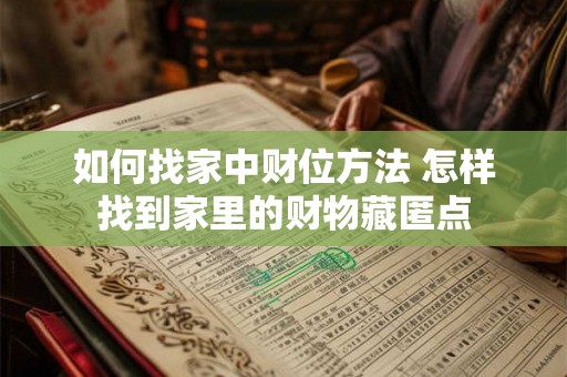 如何找家中财位方法 怎样找到家里的财物藏匿点