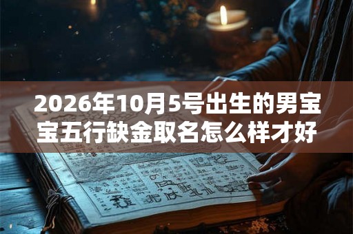 2026年10月5号出生的男宝宝五行缺金取名怎么样才好