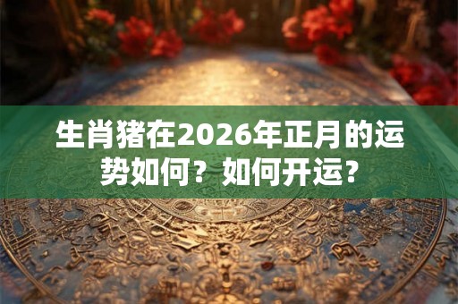 生肖猪在2026年正月的运势如何?如何开运? 生肖猪在2026年正月的运势如何?如何开运?