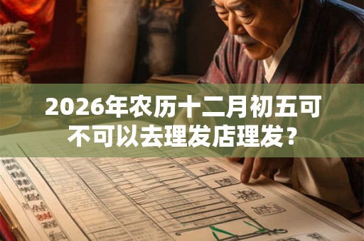 2026年农历十二月初五可不可以去理发店理发？