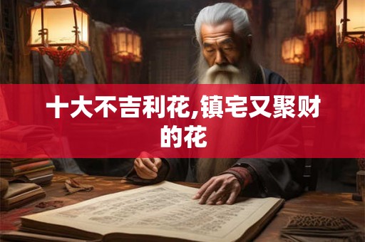 十大不吉利花,镇宅又聚财的花