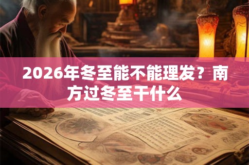 2026年冬至能不能理发？南方过冬至干什么