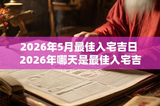 2026年5月最佳入宅吉日 2026年哪天是最佳入宅吉日