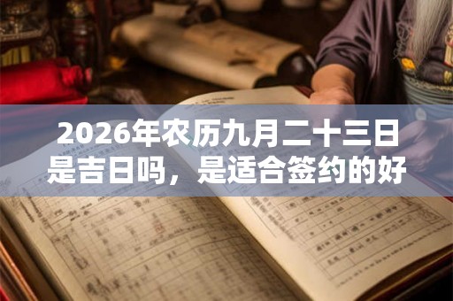 2026年农历九月二十三日是吉日吗，是适合签约的好日子吗？