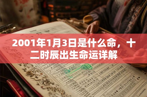 2001年1月3日是什么命，十二时辰出生命运详解