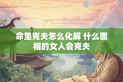 命里克夫怎么化解 什么面相的女人会克夫