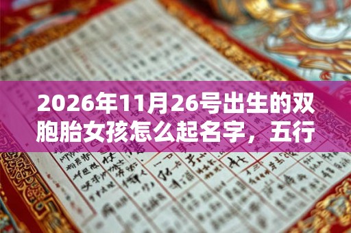 2026年11月26号出生的双胞胎女孩怎么起名字，五行属什么？