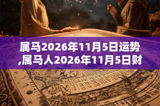属马2026年11月5日运势,属马人2026年11月5日财运,生肖马2026年11月5日运势