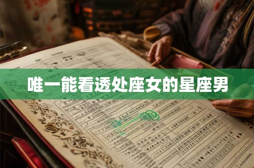 唯一能看透处座女的星座男