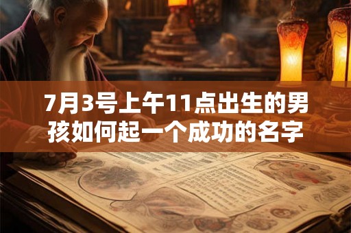 7月3号上午11点出生的男孩如何起一个成功的名字