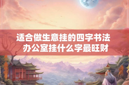 适合做生意挂的四字书法  办公室挂什么字最旺财